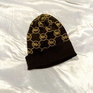 Brown Michael Kors logo hat